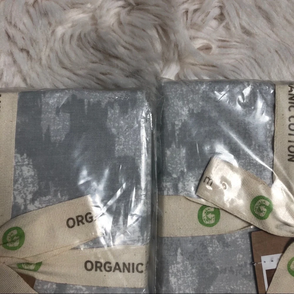 West Elm Grey Scroll Arabesque Organic King Shams